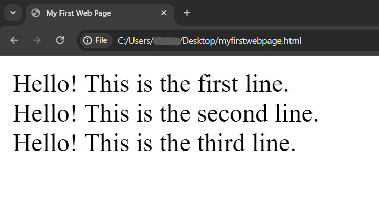 break line output